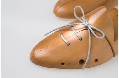 Lacci Tondi in Cotone Grigio Chiaro