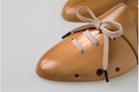 Lacci Piatti in Cotone Beige Intenso