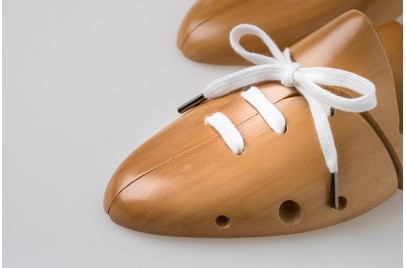 Lacci Piatti in Cotone Bianco