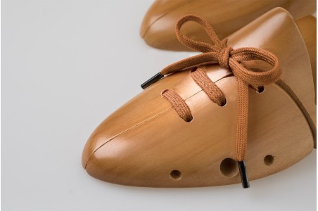 Lacci Piatti in Cotone Cognac Intenso