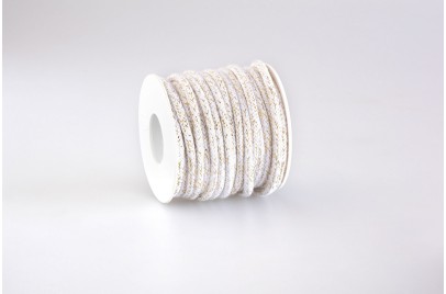 Cordino tondo misto Lurex Bianco Candido Oro