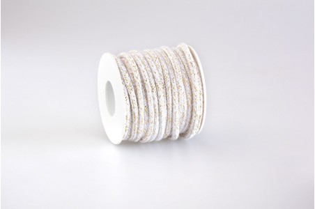 Cordino tondo misto Lurex Bianco Candido Oro