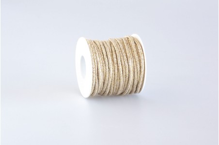 Cordino tondo misto Lurex Beige Intenso Oro