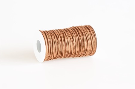 Cordino tondo in poliestere riciclato Cognac Scuro