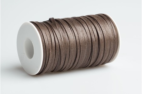 Cordino piatto cerato Testa di Moro Scuro