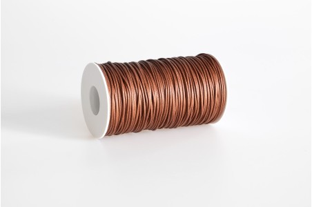 Cordino tondo cerato Cognac Scuro