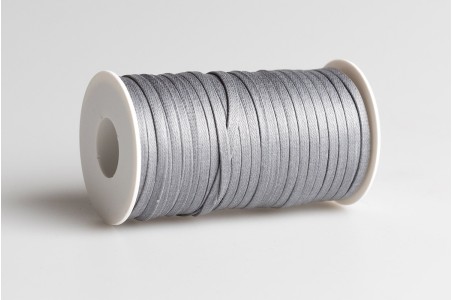 Cordino piatto cerato Antracite chiaro