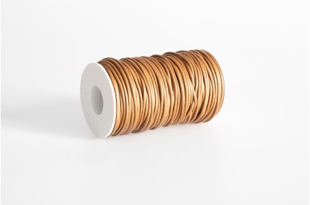 Cordino tondo cerato Cognac Intenso