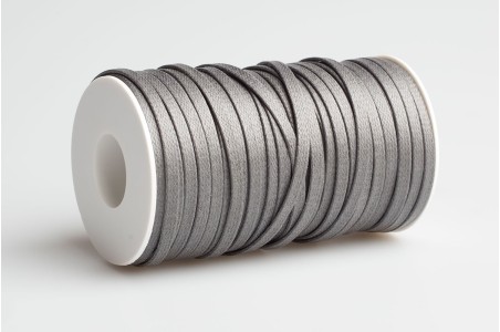 Cordino piatto cerato Antracite