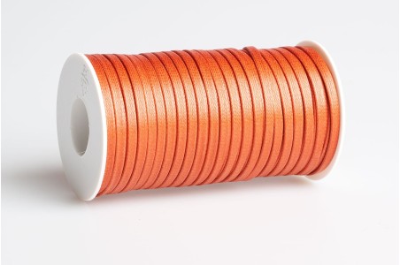 Cordino piatto cerato Arancio Scuro