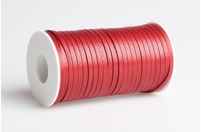 Cordino piatto cerato Rosso Intenso