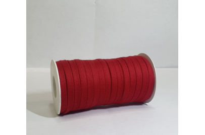 Cordino Piatto in Cotone Rosso Intenso