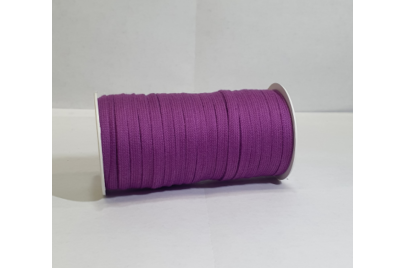 Cordino Piatto in Cotone Prugna