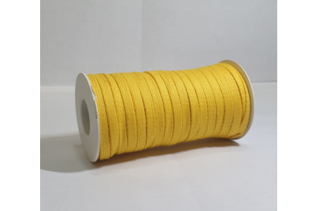 Cordino Piatto in Cotone Giallo Intenso