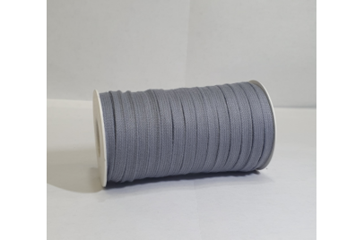 Cordino Piatto in Cotone Antracite Chiaro