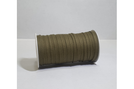 Cordino Piatto in Cotone Verde Militare