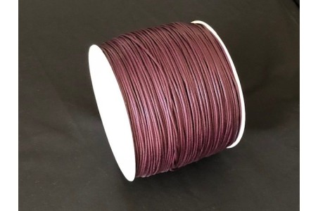 5.000 metri - cordino in cotone cerato da mm. 2,00 - colore bordeaux